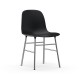 Sedia Form Chair Chrome Nera Normann Copenhagen