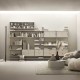 Cassettiera Beige String Furniture