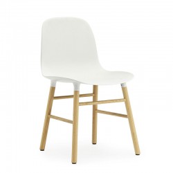 Sedia Form Chair Bianca Gambe in Rovere