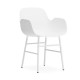 Sedia con Braccioli Form Armchair Bianca - Metallo Normann Copenhagen