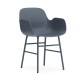 Sedia con Braccioli Form Armchair Blu - Metallo Normann Copenhagen