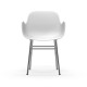 Sedia con Braccioli Form Armchair Metallo Cromato Normann Copenhagen