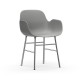 Sedia con Braccioli Form Armchair Metallo Cromato Normann Copenhagen
