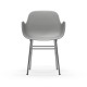 Sedia con Braccioli Form Armchair Metallo Cromato Normann Copenhagen
