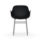 Sedia con Braccioli Form Armchair Metallo Cromato Normann Copenhagen