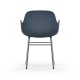 Sedia con Braccioli Form Armchair Metallo Cromato Normann Copenhagen