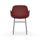 Sedia con Braccioli Form Armchair Metallo Cromato Normann Copenhagen