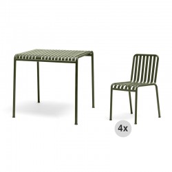 Palissade Table Set 82,5 cm + 4 PZ Chair