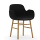 Sedia con Braccioli Form Armchair Rivestita Normann Copenhagen