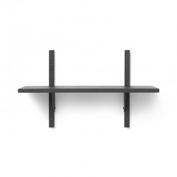 Sector Shelf Black Brass Brackets