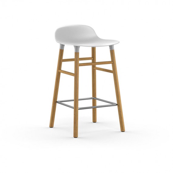 Sgabello Bianco Form Barstool Rovere 65 cm Normann Copenhagen