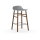 Sgabello Grigio Form Barstool Noce 65 cm Normann Copenhagen