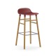Sgabello Rosso Form Barstool Rovere H 75 cm Normann Copenhagen