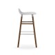 Sgabello Bianco Form Barstool Noce H 75 cm Normann Copenhagen
