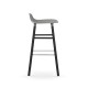 Sgabello Form Barstool H 75 cm Struttura Gambe Nera Normann Copenhagen