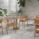 Linear Steel Café Table 70x70 cm
