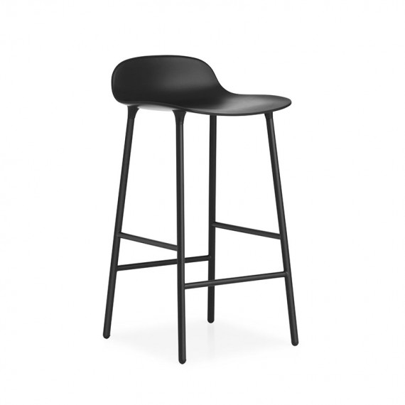 Sgabello Nero Form Barstool Metallo Normann Copenhagen