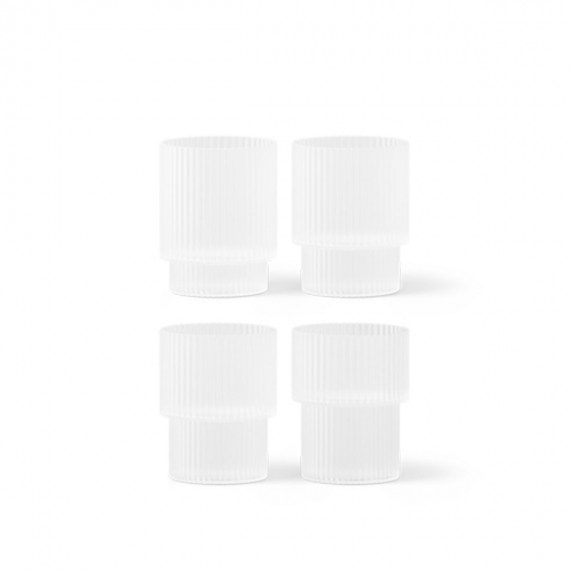 Ripple Bicchieri - Frosted - Set 4 Pz ferm LIVING