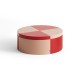 Tin Container Round Red and soft pink HAY