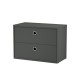Cassettiera L 58 cm Grigio Scuro String Furniture