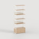 Unit Libreria 215 cm - Contenitore Tiptoe