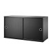 Cabinet Nero Contenitore Ante Scorrevoli String Furniture