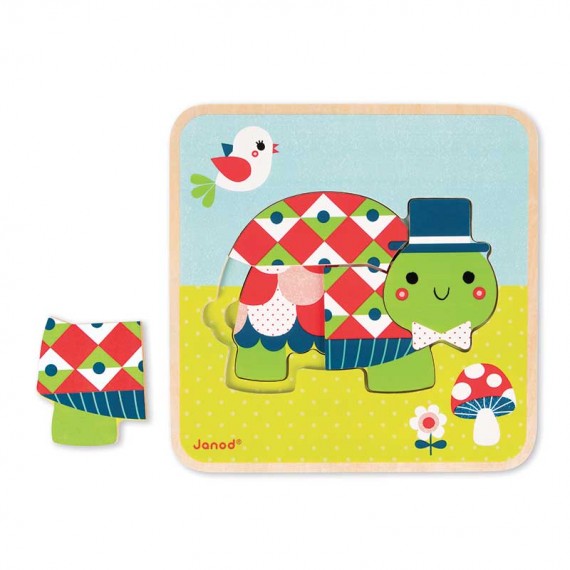 Janod J07012 Puzzle multilivello Tartarughine Janod